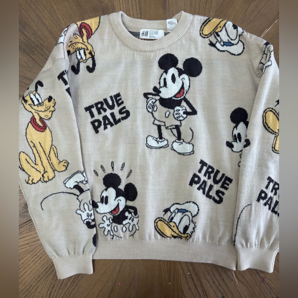Disney Cream and Black Sweater